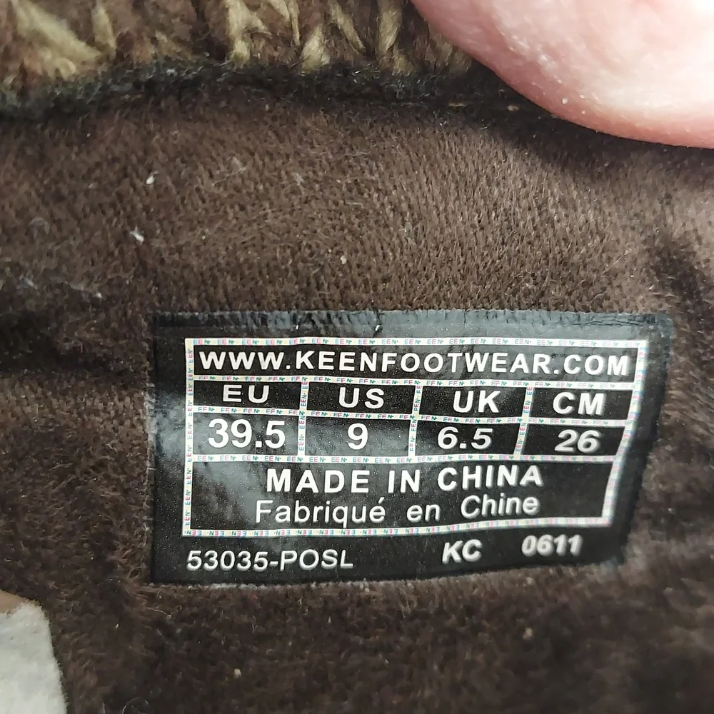 Keen Suede Leather Knit Sweater Cuff Boots Brown Mid Calf Womens Size 9